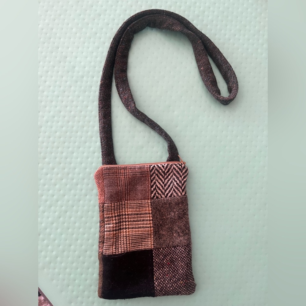 Patchwork Crossbody Bag - Brown and Black